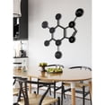 thumbnail image 2 of Caffeine Molecule Metal Wall Art for Home and Outside - Wall-Mounted Geometric Metal Wall Art - Drop Shadow 3D Effect Wall Decoration for Living Room Bedroom, 2 of 2