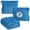 Sea Blue, variant on PAVILIA Travel Blanket and Pillow, Soft Ribbed Fleece Airplane Blanket with Bag, 65x40 Compact Packable Plane Throw Luggage Strap Back Pocket, Cozy Flight Essentials Travel Camping Gift, Teal Blue