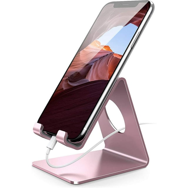 Soporte de teléfono Lamicall Rose Gold Pink para iPhone y Android