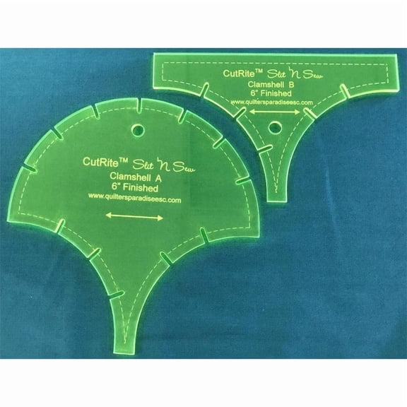 CutRite- Slit n' Sew Template Clamshell 6" Finished by Quilter's Paradise
