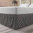 thumbnail image 1 of Geometric Bed Skirt, Abstract Shapes from Concentric Irregular Rounded Rhombus Motifs, Elastic Bedskirt Dust Ruffle Wrap Around for Bedding Decor, 4 Sizes, Charcoal Grey and Off White, by Ambesonne, 1 of 2