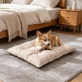 thumbnail image 5 of Pet Mat for Small Pets with Soft Linen-Like Fabric, Reinforced Stitching & Washable Anti-Flatten Padding, Suitable for Restful Sleep, 13.8x17.7in by MPOISVA, 5 of 10