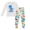 thumbnail image 1 of Ensembles de Pyjama Garçon Enfants Imprimé Dinosaure Col Rond Manches Longues Haut Pantalon Ensemble de Pyjama 2 Pcs Printemps Automne Pyjamas pour Tout-Petits Gris Clair 2 Ans-3 Ans, 1 of 5