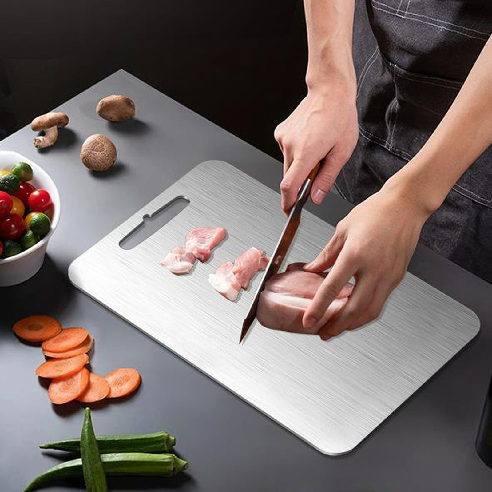 TTJ Cutting Boards for Kitchen Meat Cutting Board Titanium Cutting Board Double-sided Household Cutting Board Fruit Cutting Board