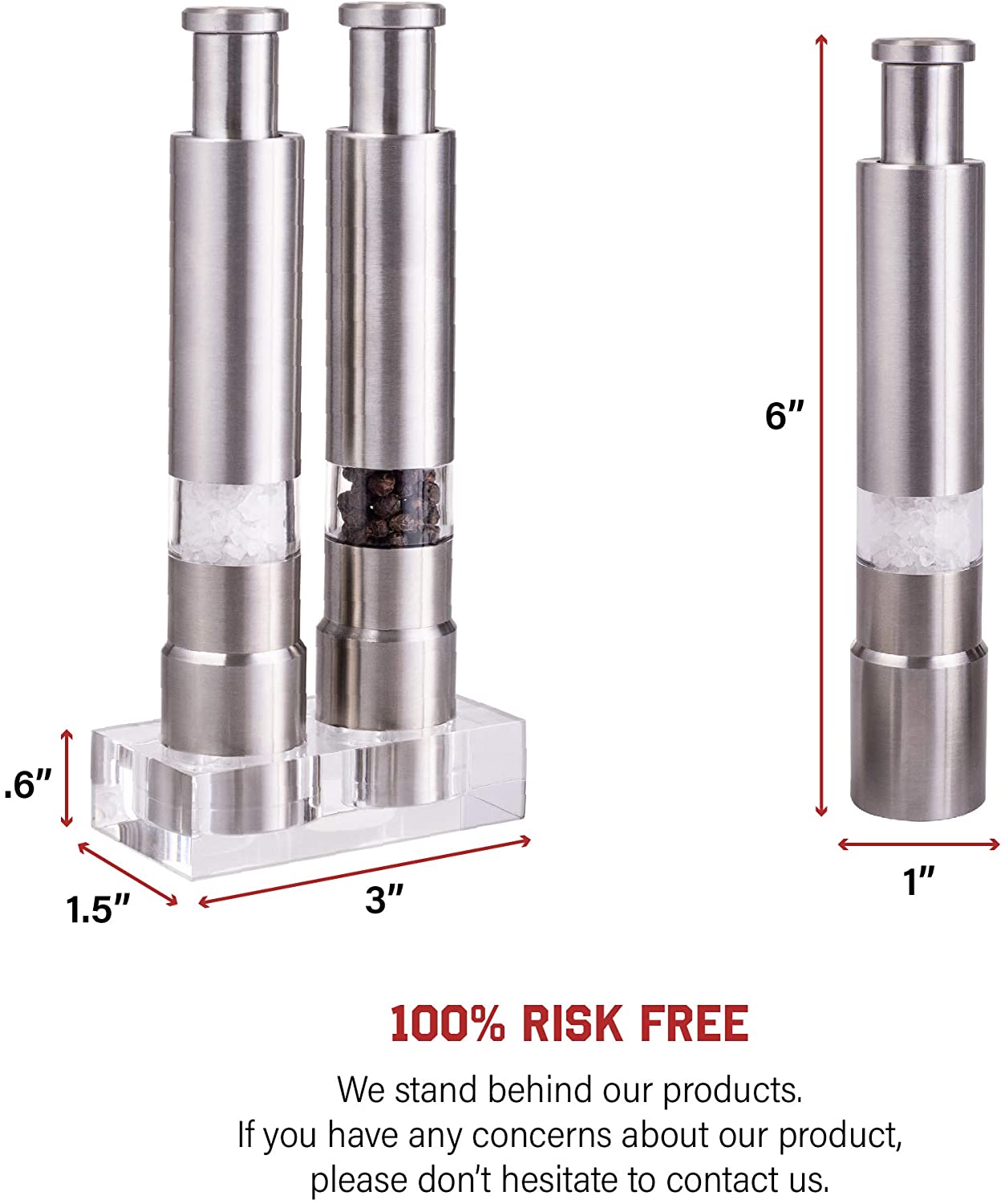 click and spice salt and pepper grinder