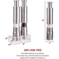 thumbnail image 7 of Click n’ Spice Salt and Pepper Grinder Set, Spice Grinders, Salt and Pepper Mill, Shaker, Thumb Press, Stainless Steel, 2 Pack, 7 of 7