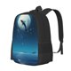thumbnail image 1 of Fotbe Night Sky Moon Dolphin Mochila para Hombre y Mujer - Tela Oxford 600D Resistente - Mochila Impermeable de Gran Capacidad para Escuela, Viajes y Senderismo, 1 of 6