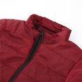 thumbnail image 4 of hirigin Winter Men s Ultralight Puffer Parka High Neck Warm Slim Fit Solid Color Coat, 4 of 6