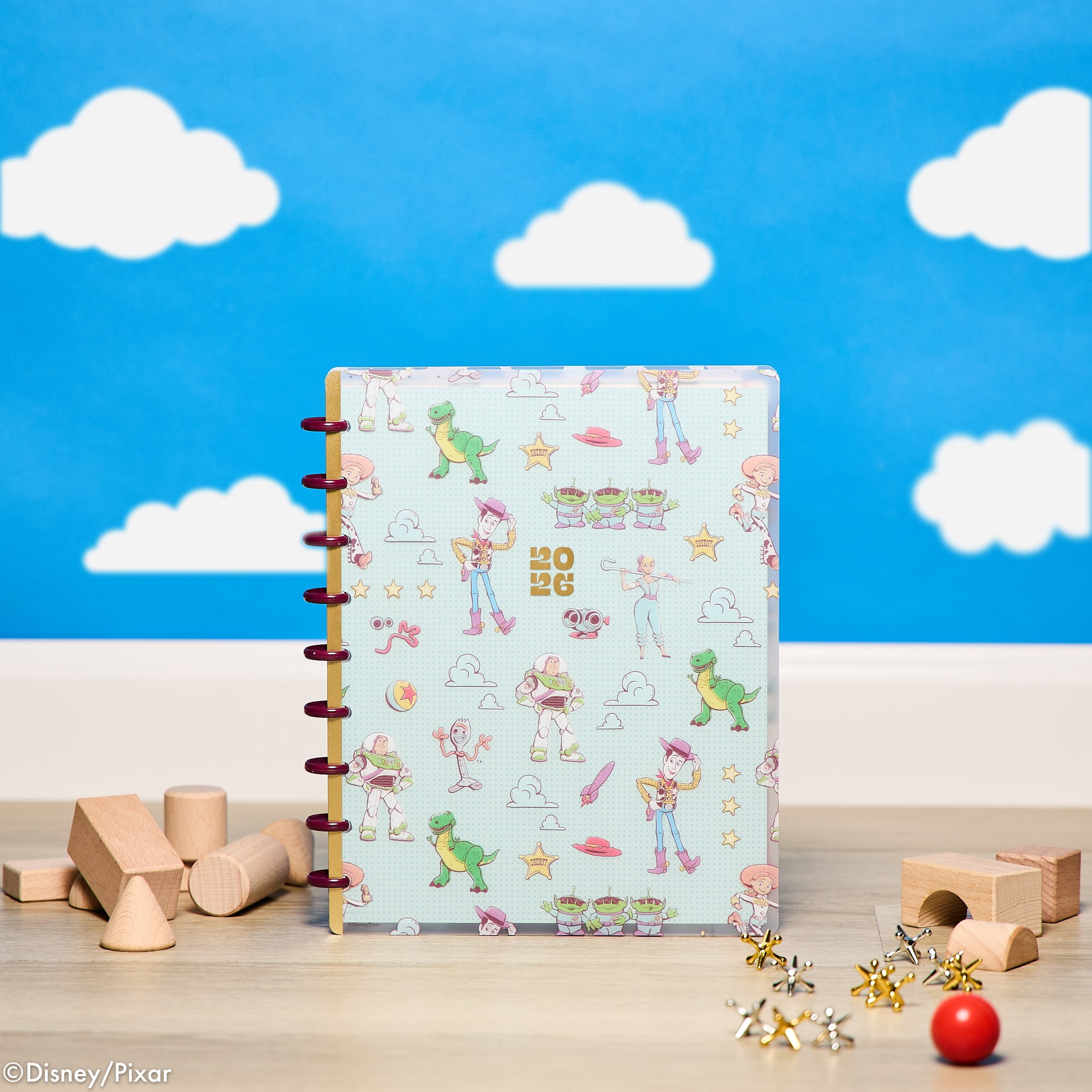 The Happy Planner Toy Story Reach For The Sky Classic Dated Planner (7" x 9.25"), 15 Month October 2025-December 2026, Disc Bound