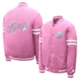 thumbnail image 3 of Girls Youth Starter  Pink Sacramento Kings Fashion Script Full-Snap Varsity Jacket, 3 of 3