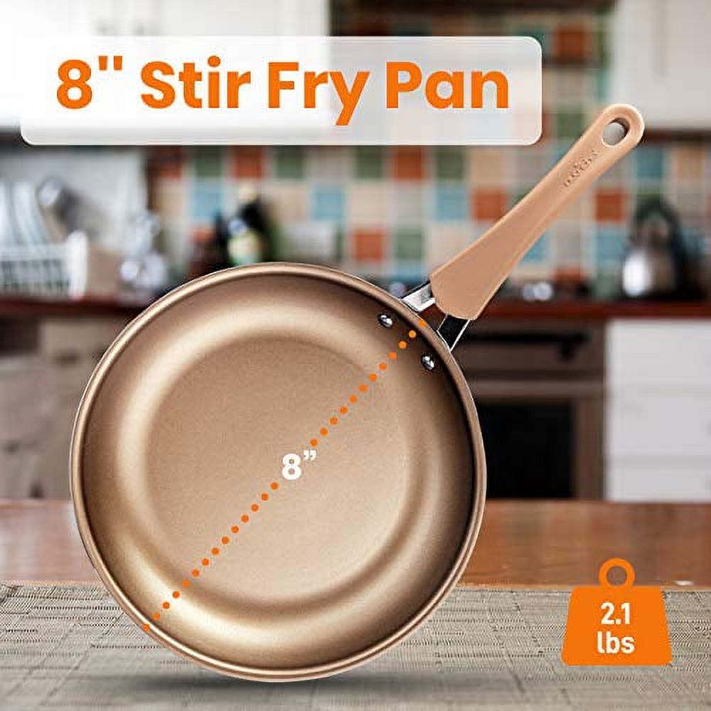 NutriChef 8'' Small Fry Pan - Non-Stick High-Qualified Kitchen Cookware