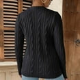 thumbnail image 4 of GUACER Pullover Sweaters for Women Strawberry Embroidered Cable Knit Cute Crewneck Long Sleeve Tops for Fall & Winter, 4 of 6