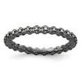 thumbnail image 4 of Auriga Fine Jewelry 925 Sterling Silver Diamond Black-plated Ring for Women Size 5, 4 of 6