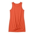 thumbnail image 1 of QHFBli Cache-Maillot pour Filles Protection UV Sans Manches Cache-Maillot Robe de Plage Été Orange 5-6 Ans, 1 of 5
