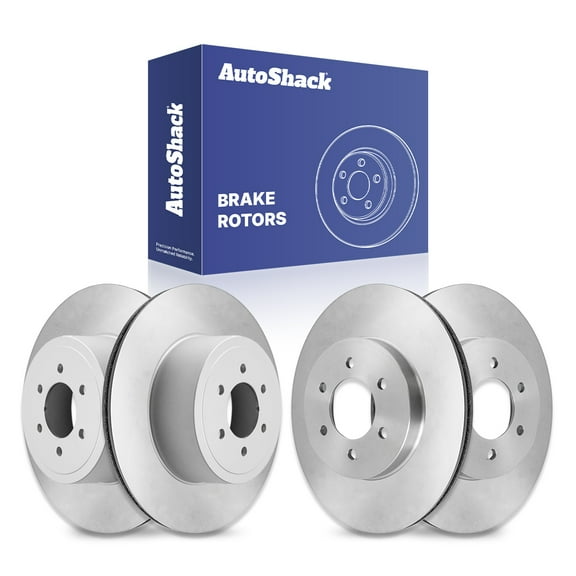 AutoShack Front & Rear Brake Rotors | Replacement for 2004-2008 Ford F-150 2006-2008 Lincoln Mark LT 4.2L 4.6L 5.4L V6 V8 4WD AWD RWD | Coated | 4-PC Set | ArmorStop