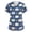 Blue, variant on Womens Scrub Tops Working Uniform V Neck Short Sleeve Multi Pocket Shirts