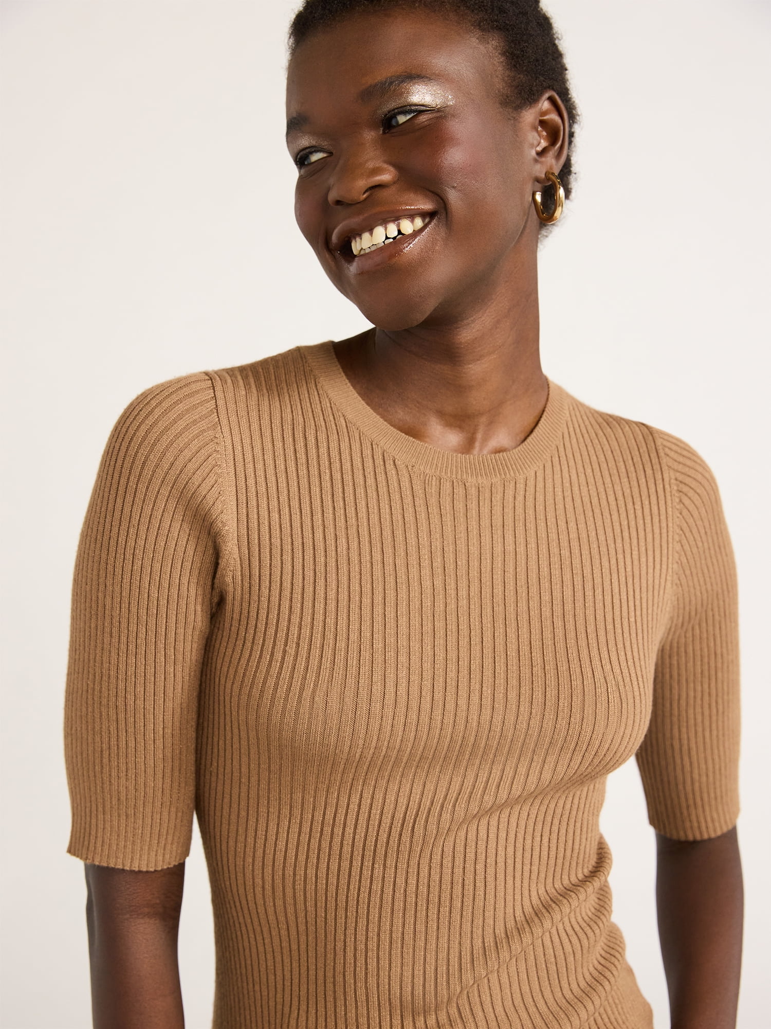 Sleeve Michael Kors Sweaters Brown Michael Kors Short Sleeve