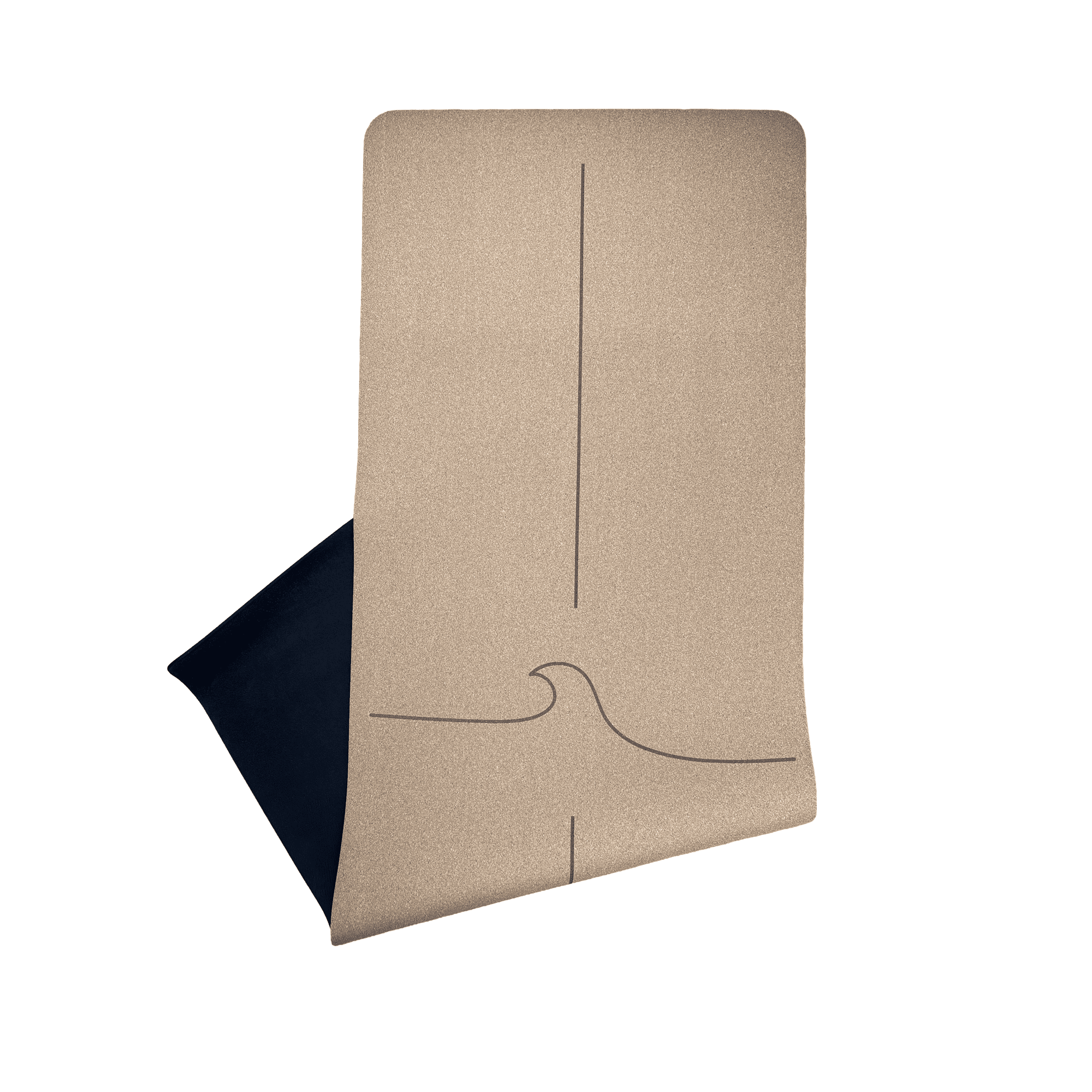 CRK- The Wave Mat 4mm Cork And Recycled Natural Rubber, Yoga Mat