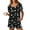 Black, variant on Meichang Women's Short Sleeve Pajama Sets with Shorts Casual Scoop Neck 2 Piece Lounge Sets Trendy Star and Moon Print Loose Fit Pockets Sleepwear Outfit Sets