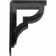 thumbnail image 2 of Ekena Millwork 2"W x 7 1/2"D x 10"H Bradford Wrought Iron Bracket, (Triple center brace), Powder Coated Black, 2 of 7
