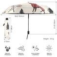 thumbnail image 3 of FORMRS Travel Umbrella Folding Auto Open Close Windproof Rain UV Protection, Beige Christmas Plaid, 3 of 8