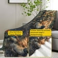 thumbnail image 4 of Majestic Wolf Floral Blanket Gifts for Women, Nature Lover Flannel Blanket, Soft Warm Lightweight Throw Blankets for Bed Couch Home Travel Wolf Decor 40" x 50", 4 of 6