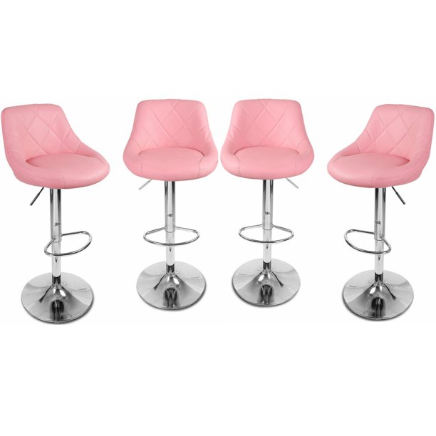Magshion Faux Leather Bar Stools Adjustable 360 Degree Swivel Backrest