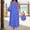 Blue, variant on Women's Plus Size Metal Ring Strap Maxi Overall Dress with Pockets Casual Loose Sleeveless Jumper Dress for Daily Beach Vacation XL