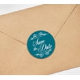 thumbnail image 3 of Darling Souvenir Round 1.6 Inches Swirl Border Teal Blue Save The Date Stickers Wedding Envelope Seal-45 Pcs, 3 of 4