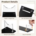 thumbnail image 3 of 2-Pack Acrylic Display Stands, U-Shaped Holder with Non-Slip Base for Lightsabers, Magic Wands, Collectibles, Clear Risers & Black Base, 3 of 5