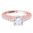 thumbnail image 2 of Aonejewelry 1 Carat Halo Diamond Brilliant Round Cut Engagement Ring In 14K Rose Gold, 2 of 4