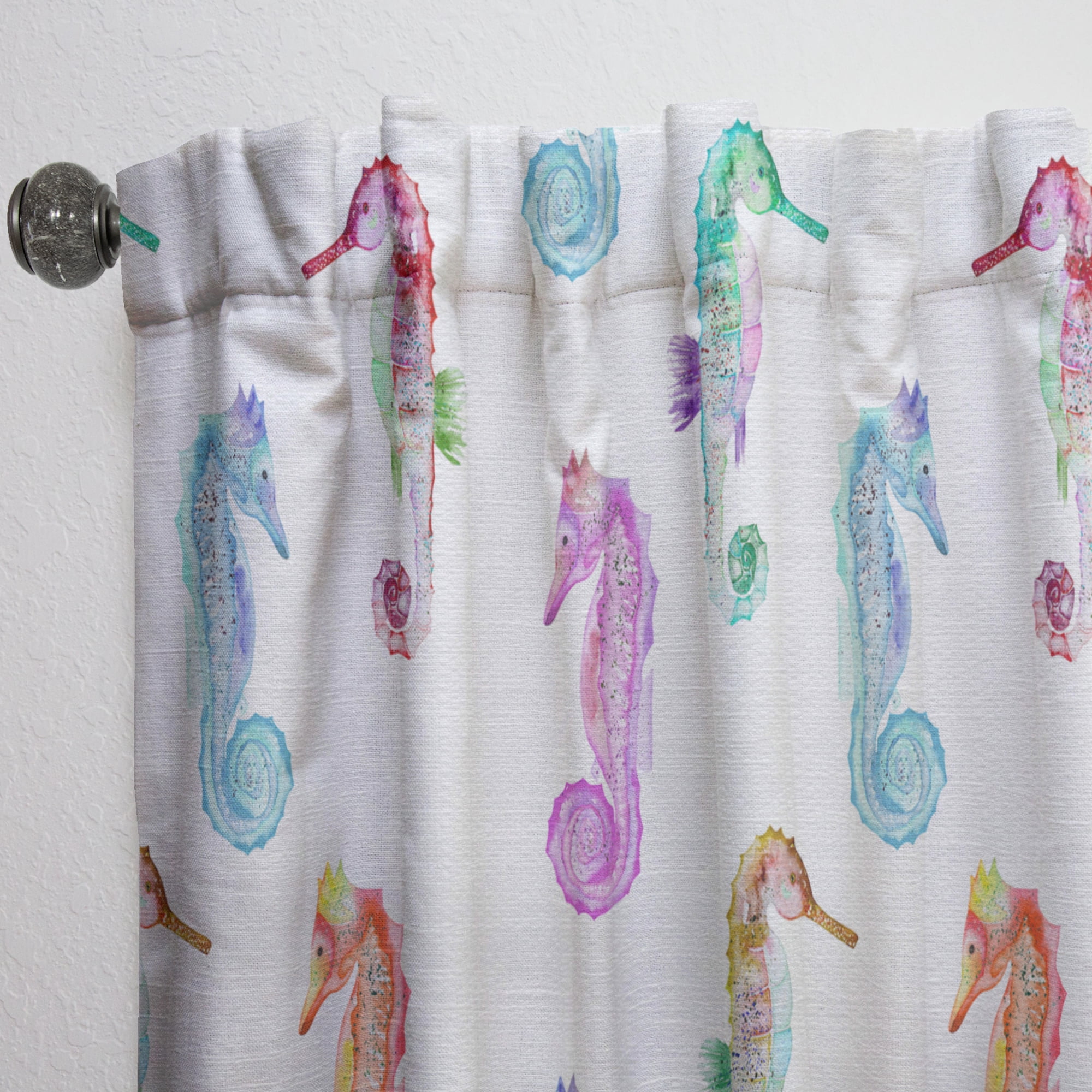 Designart 'Costal Life Form V' Nautical & Coastal Curtain Panel