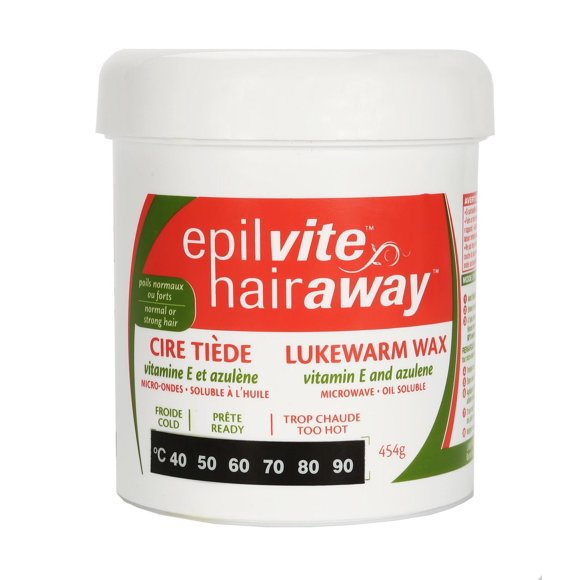 Epil-Vite / Hair-Away Cire Tiède Vitamine E et Azulène - 454 g