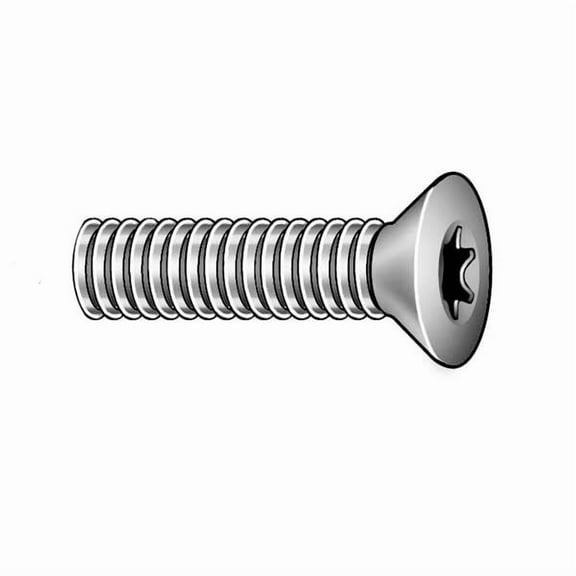 #6-32 x 1/2 in Torx Flat Machine Screw, Zinc Plated Steel, 100 PK