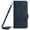 Darkblue, variant on Dteck Magnetic Wallet Crossbody Case for iPhone 14 Plus,Flower Pattern Leather RFID Blocking Card Slots Cash Pocket Case Shockproof Kickstand Cover with Shoulder Strap/Wrist Strap,Black
