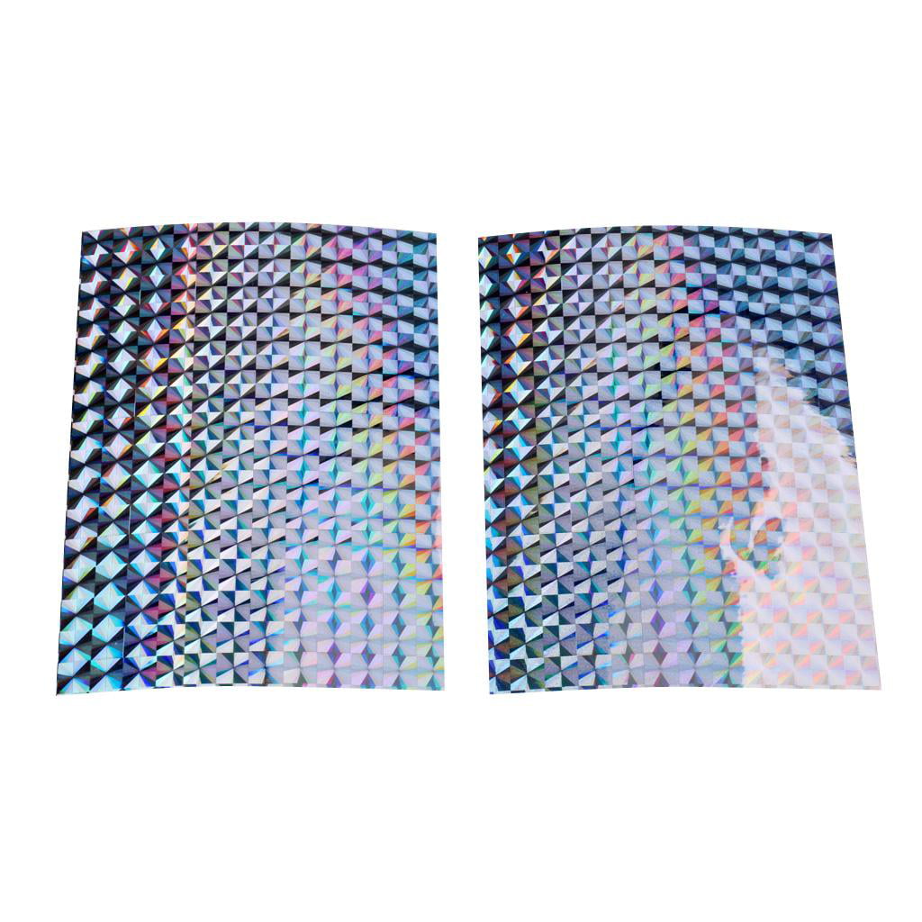 20pcs Holographic Film Flash Fishing Lure Prism Tape Scale Multicolor Laser Lure 