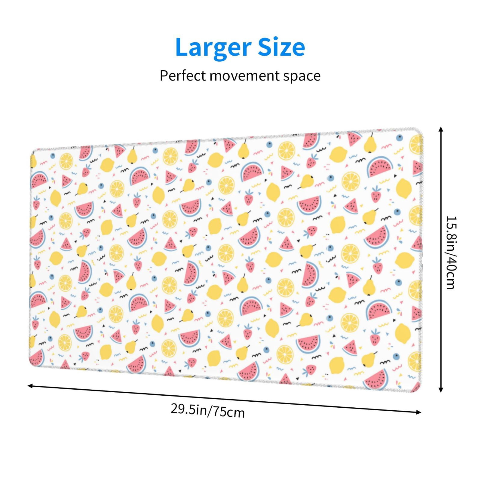 Kdxio Tropical Fruit Print Large Gaming Mouse Pad,Non-Slip Base,Water Resist Keyboard Pad for Gamer,Office & Home,29.5 x 15.8 in