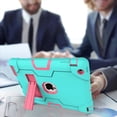 thumbnail image 4 of Dteck Shockproof Case For iPad 2 3 4, Heavy Duty Hybrid Kickstand Back Cover Aqua/Rose, 4 of 5