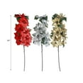 thumbnail image 2 of Shiny Poinsettia Spray - Set of 3, 2 of 3