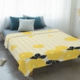 thumbnail image 4 of Yellow Flowers Blanket Soft Cozy Warm Twin Blanket for Bed, Plush Fuzzy Flannel Fleece Blankets for Sofa, Japanese Botanical Floral Buffalo Plaid Throw Blankets for Couch, Gifts for Men, 60"x80", 4 of 9