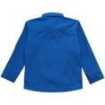 thumbnail image 4 of TiaoBug Little Boy's Button Down Oxford Shirt with Pocket Casual Tops Solid Color School Uniform Blue 11-12, 4 of 7