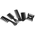 thumbnail image 4 of 5pcs Hair Styling Comb Kit - Wide Teeth Slicked Back Hair Comb Set - Professional Black Barber Hair Comb With Special Design For Daily Hair Care And Styling, 4 of 8