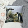 thumbnail image 2 of Orinice Penguins Rocks Grass Graphic Decorative Cushion Throw Pillow Cover for Home Sofa 1PC 18x18in, 2 of 5