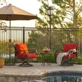 thumbnail image 3 of Kinger Home Outdoor Swivel Chairs for Patio 1PC/GREY/RED, 3 of 5