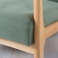 thumbnail image 5 of SUNICOL Stretch Armchair Slipcover with Zipper, Jacquard Spandex Wood Arm Chair Cover Protector, Elastic Removable Accent & Dining Chair Covers for Living Room, Home Decor, Green, 5 of 8
