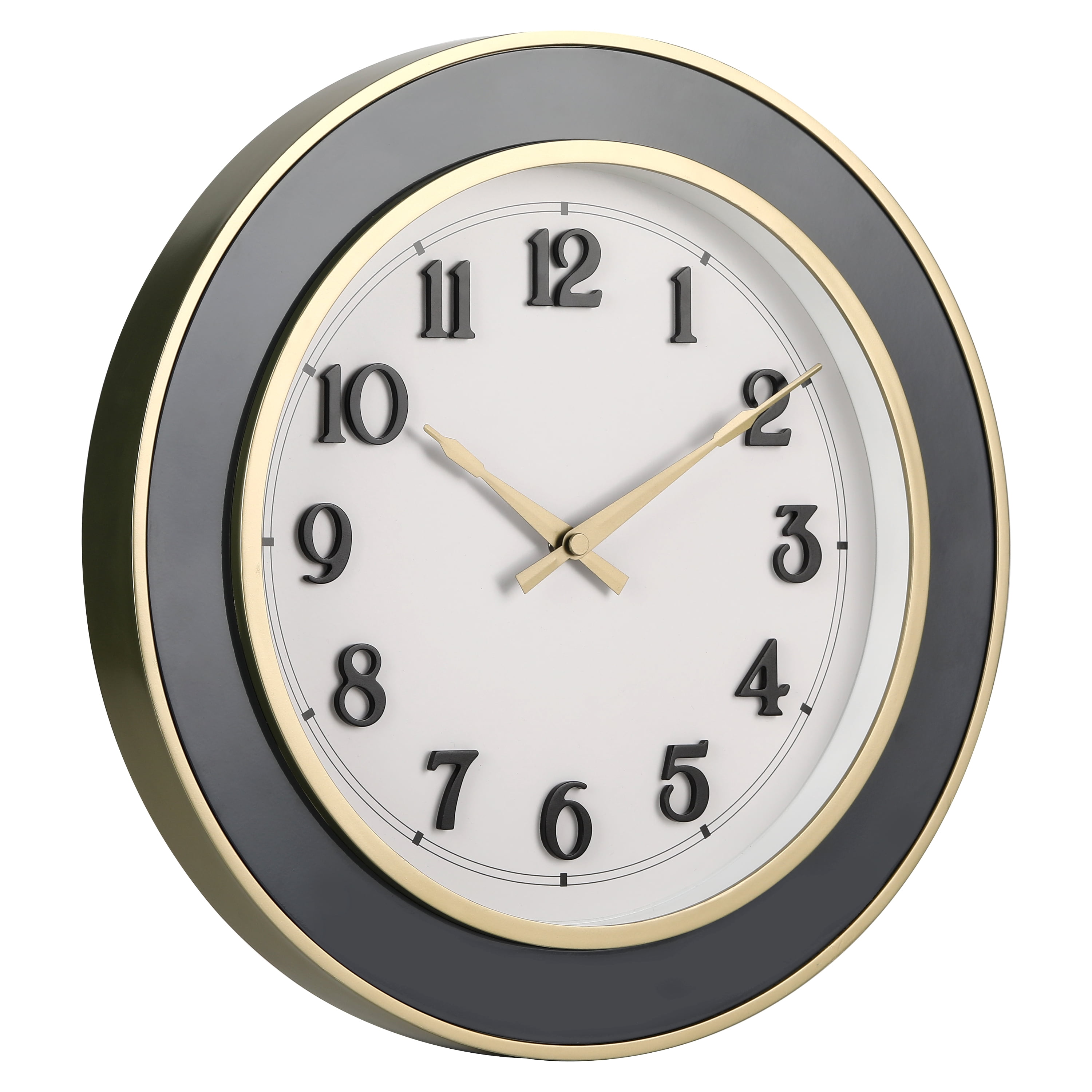 Better Homes & Gardens 15.50 Inches Indoor Modern Designed Wall Clock, Raised Arabic Numbers