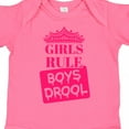 thumbnail image 4 of Inktastic Girls Rule, Boys Drool Girls Baby Bodysuit, 4 of 5