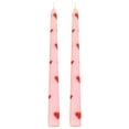thumbnail image 5 of Pink Taper Candles Set of 2, 10 Inch Romantic Heart Pattern Candlesticks, Unscented Tall Dinner Candles for Valentine’s Day, Wedding Table Decor, Gift for Her, 5 of 6