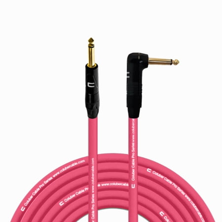 Coluber Cable 1/4" TS Male to Right Angle 1/4" TS 3-Pin Microphone Connector