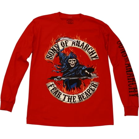 Long Sleeve Riding Shirt - Sons of Anarchy Riding Reaper Men's Long Sleeve T-Shirt